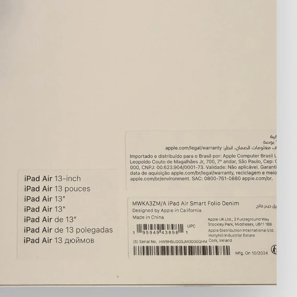Apple iPad Air Smart Folio - Blue NIB